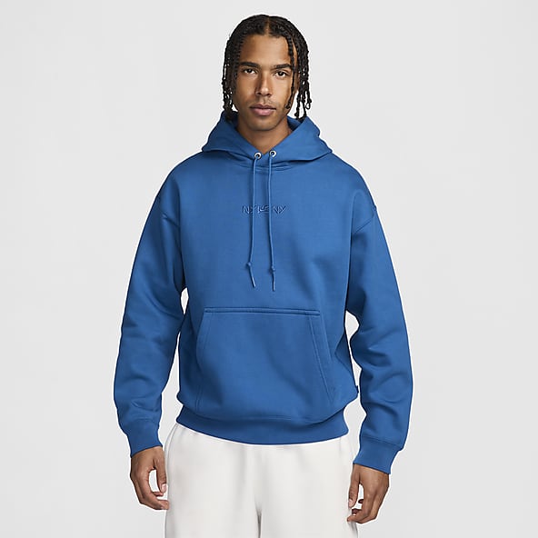 Mens Blue Hoodies Pullovers. Nike